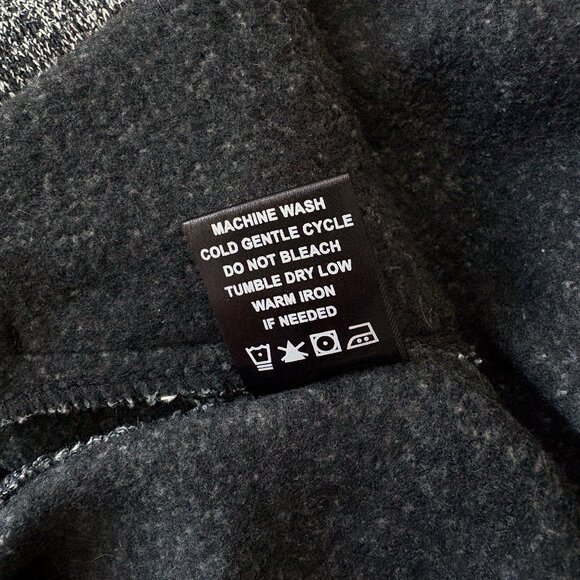 Brooklyn Cloth Men’s Fleece Jogger Sweatpants Black/White Zip Pockets Size L - Picture 13 of 13